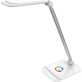 Lampička Platinet stolní LED lampa 18W stmívatelná, dotykové ovládání, USB port, bílá