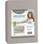 Bellatex Prostěradlo Mikroflanel Šedá, rozměr 90x200 cm
