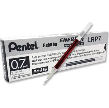 Pentel EnerGel LR7P-B náplň gelová permanent červená 0,7mm, silný hrot