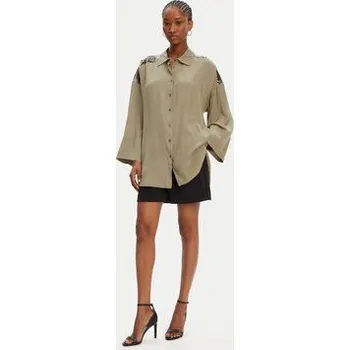 ACCESS FASHION Košile 53-7027-437 Zelená Loose Fit M_L