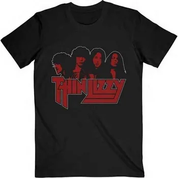 Thin Lizzy Band Photo Logo Black 2XL Tričko