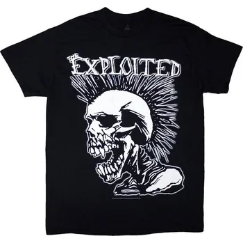 The Exploited Mohican Skull Black M Tričko