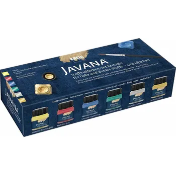 Speciální výtvarná barva Kreul Javana Set Sada barev na textil 6 x 20 ml