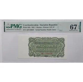 Sběratelství 5 Korun 1961 S. AR PMG 67 EPQ