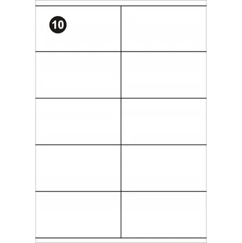 Samolepící etiketa Samolepící etikety 105x57 mm, A4 - bílé FOPRINT ( balení 100 listů)