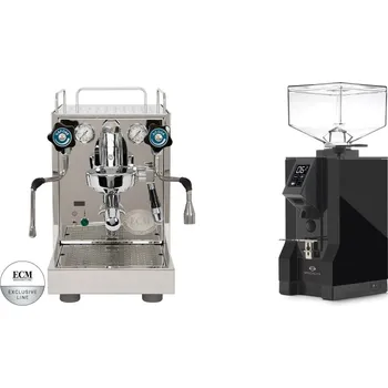 Příprava kávy ECM Mechanika Slim PID + Eureka Mignon Specialita, BL black