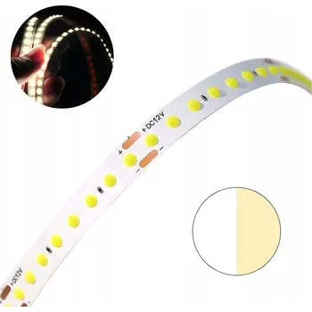 LED páska LED pásek COB PRO 160 čipů 12V Teplá bílá 1m