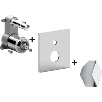 Vodovodní baterie Paffoni LEVEL vrchní sada vanové podomítkové baterie Barva: Chrom LECBOX015CR