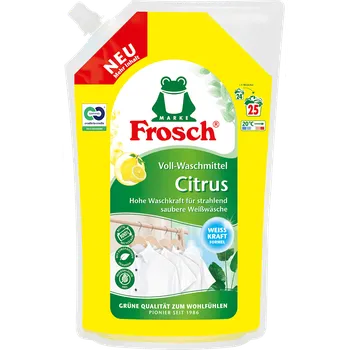 Prací prostředek Frosch prací gel na bílé prádlo se silou citrusů 1,5l 25 dávek - originál z Německa