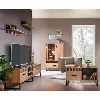 Obývací stěna Domel Obývací stěna Lamelix sestava D LED osvětlení: Bez LED osvětlení