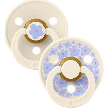 dudlíky BIBS STUDIO Colour Jasmine dudlík z přírodního kaučuku 2ks Ivory Mix vel. 2 (6-18m.)