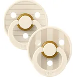 BIBS STUDIO Colour Pin dudlík z přírodního kaučuku 2ks Ivory Vanilla Mix vel. 2 (6-1