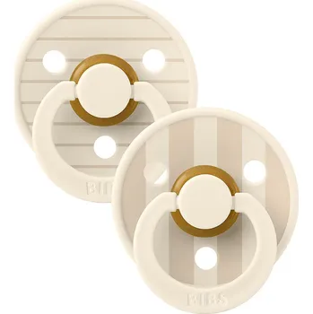 dudlíky BIBS STUDIO Colour Pin dudlík z přírodního kaučuku 2ks Ivory Vanilla Mix vel. 2 (6-1