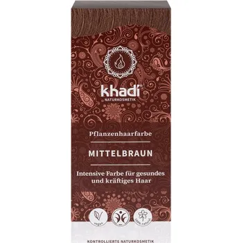 Barva na vlasy Rostlinná barva na vlasy Khadi MEDIUM BROWN 100g