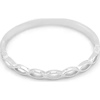 Prsten B&B Goldinvestic Prsten z bílého zlata, kroužek zdobený propletením 0,60g Bílá