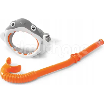 Potápěčská maska POTÁPĚČSKÁ SADA PRO DĚTI POTÁPĚČSKÉ BRÝLE A ŠNORCHL, VZOR ŽRALOK, PRO BAZÉN INTEX