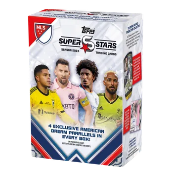 Sběratelská karetní hra 2024 Topps Superstars MLS Major League Soccer Blaster Box
