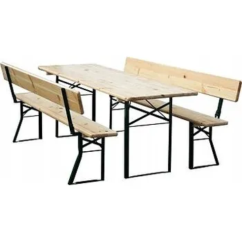 Zahradní sestava Pivní set BAVORD 220x70cm PREMIUM s opěrkou