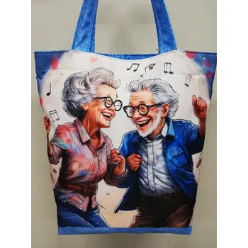 Nákupní taška Taška nákupní kočárkovina - Babička s dědečkem