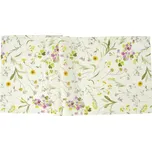 Běhoun na stůl Prato bílý s lučními květy 50x140cm, Sander