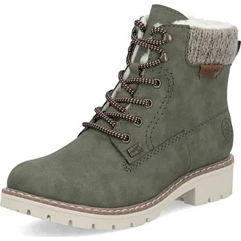 Dámské kozačky Dámská kotníková obuv RIEKER Y9118-54 zelená W5 37