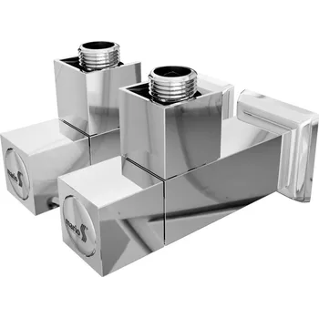 Ventil Regulační rohový ventil hranatý 2 ks lesklý chrom