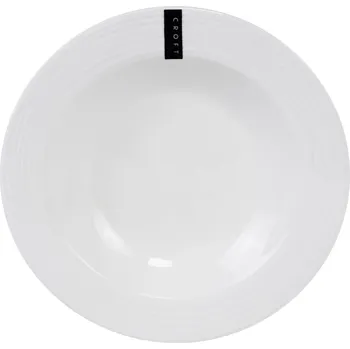 Talíř by - II.jakost Polévkový talíř Croft 23cm, bílá, II.jakost PP210086 – elegantní talíř s jemným embosovaným povrchem.