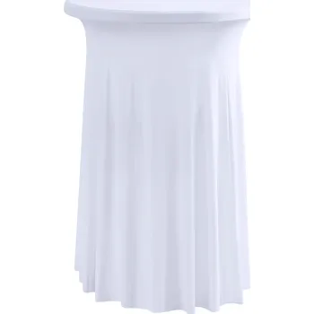 Napínací potah TENTino Elastický ubrus SKIRTING na koktejlový bistro stůl 60 cm VÍCE BAREV Barva ubrusu: BÍLÁ / WHITE