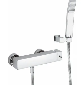 Vodovodní baterie Paffoni LEVEL sprchová baterie se sprchovým kompletem Barva: Ocelový vzhled LEA168DST