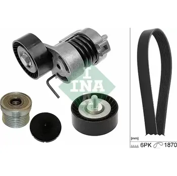 Rozvod motoru INA Sada drážkových klínových řemenů IN 529025510