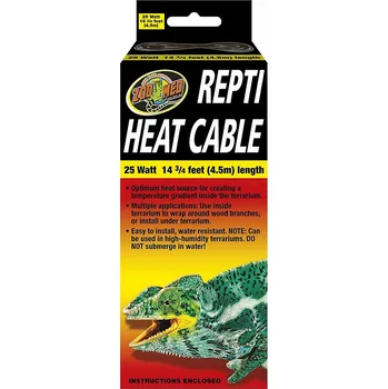 Topení do terária VÝHŘEVNÝ KABEL 25W 4,5M TERÁRIUM PLAZŮ OBOJŽIVELNÍKŮ SAVCŮ VYHŘÍVÁNÍ