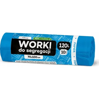 Pytle na odpadky Pytle na tříděný papír AllBag NIEBIESKIE WORKI NA ŚMIECI ALLBAG 120L PYTLE PRO TŘÍDĚNÍ PAPÍRU 120 l, 10 ks