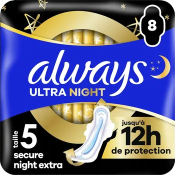 Menstruační vložka ALWAYS ULTRA SECURE NOC 5 EXTRA 8 ks