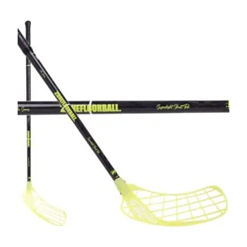 Florbalová hůl Zone floorball HYPER FORGED CARBON SUPERLIGHT 26 black/yellow Florbalová hůl žlutá / černá, Levá (levá ruka dole), 96cm (=106cm)