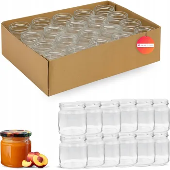 Sklenice 36 x ZAVAŘOVACÍ SKLENICE SE ŠROUBOVACÍM UZÁVĚREM 235 ml ZAVAŘOVACÍ SKLENIČKA NA ZAVAŘENINY DŽEM POVIDLA MED