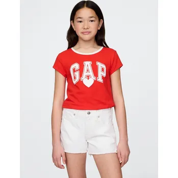 Dívčí tričko GAP Dívčí Dětské tričko s logem Americana GAP Červená 128/134 (2852026)