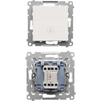 vypínač Jednopólový spínací tlačítko s LED podsvícením Simon 55