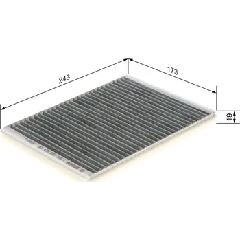 Ventilátor topení a klimatizace Filtr, vzduch v interiéru BOSCH 1 987 435 553