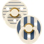 BIBS STUDIO Colour Pin dudlík z přírodního kaučuku 2ks Ivory Steel Blue Mix vel. 2 (