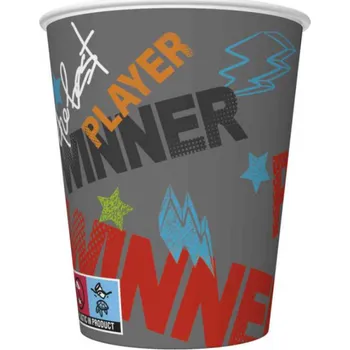 Papírový ubrousek Paper Design Kelímek papírový 250ml 8ks "Joystick Game"