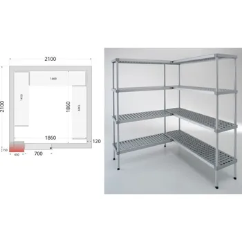 TEFCOLD CRNF2121 AKCE - Regálový modul | Policová sada pro chladicí box z PUR panelů, rozměry modulu 457x1570 mm