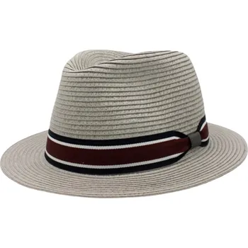 Klobouk Fiebig - Headwear since 1903 Letní šedý fedora klobouk od Fiebig - Traveller Toyo Velikost: 58 cm