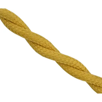 elektrický kabel Kabel splétaný 2x0,75 Precon, opředené jednotlivé vodiče, zlatý (5715 2x0,75)