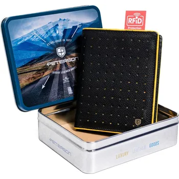 Peněženka Peterson peněženka z pravé kůže, vícebarevná - muž