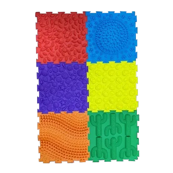 Masážní puzzle podlahové dlaždice – jasné barvy