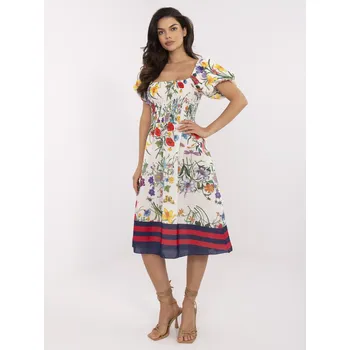 Dámské šaty ITALY MODA Šaty -DHJ-SK-19396.76 Barva: Tělová, Velikost: UNI