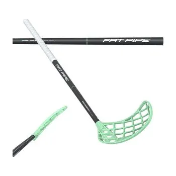 Florbalová hůl Fat Pipe RC 27 RACING SERIES SILK Florbalová hůl černá / mint, Pravá (pravá ruka dole), 104cm (=114cm)