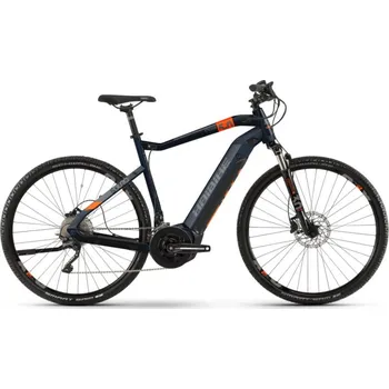 Elektrokolo Haibike SDURO Cross 5.0 CST pánské i400Wh modrá/oranžová/titanová velikost rámu: L