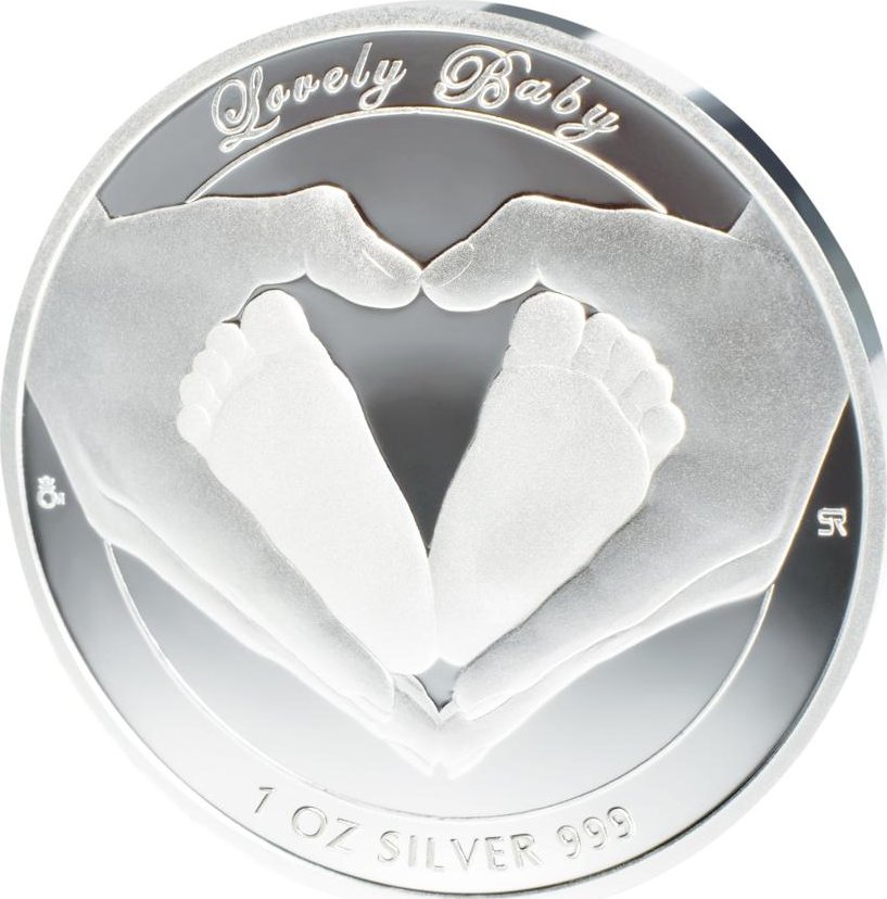 Stříbrná mince k narození dítěte Lovely Baby 1 oz