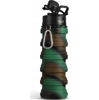 Láhev SKLÁDACÍ SILIKONOVÁ LAHEV TAKTICKÁ 500ML NILS